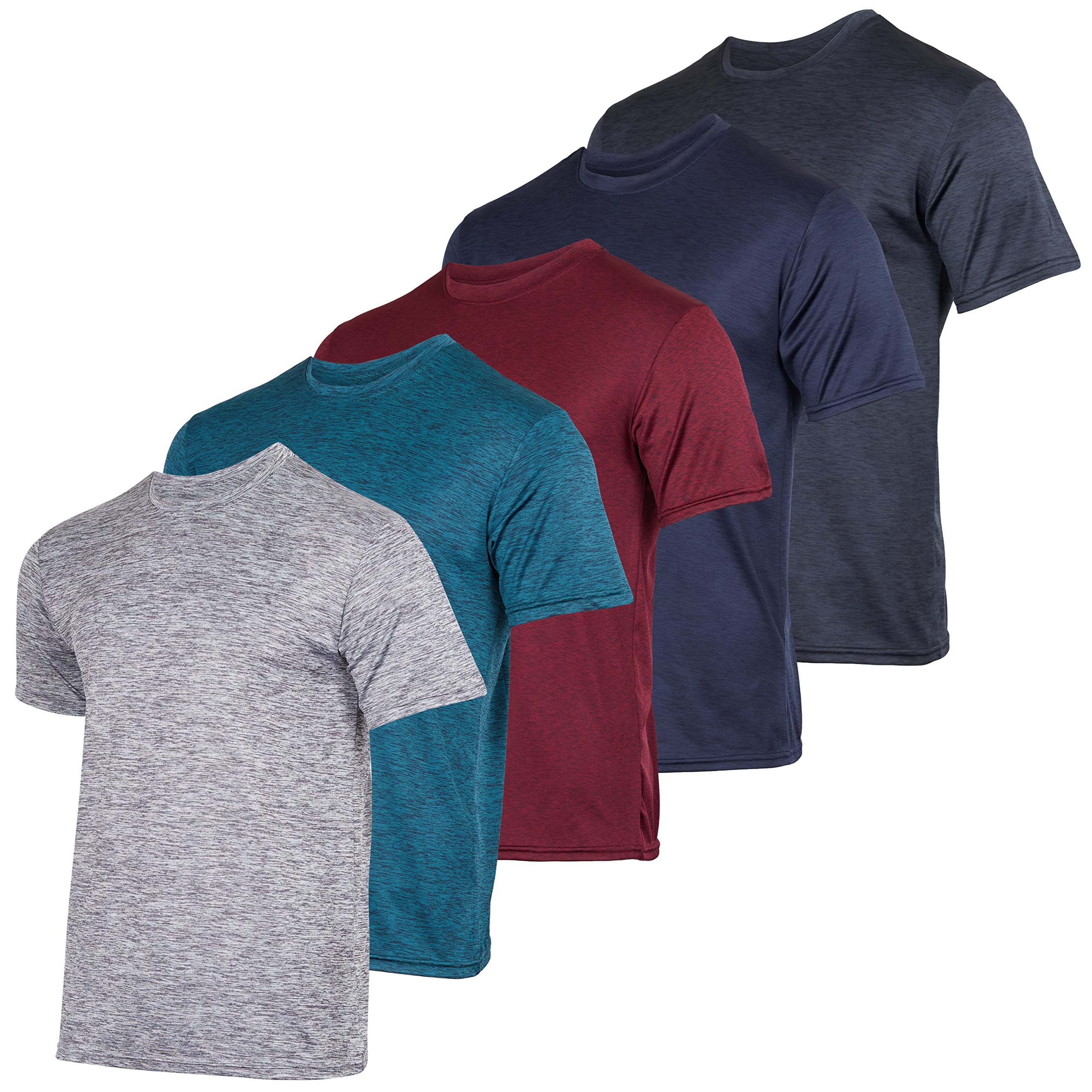 BARSDAR 5 Pack: Men’s Dry-Fit Moisture Wicking Active Athletic Performance Crew T-Shirt BARSDAR 5 Pack: Men’s Dry-Fit Moisture Wicking Active Athletic Performance Crew T-Shirt