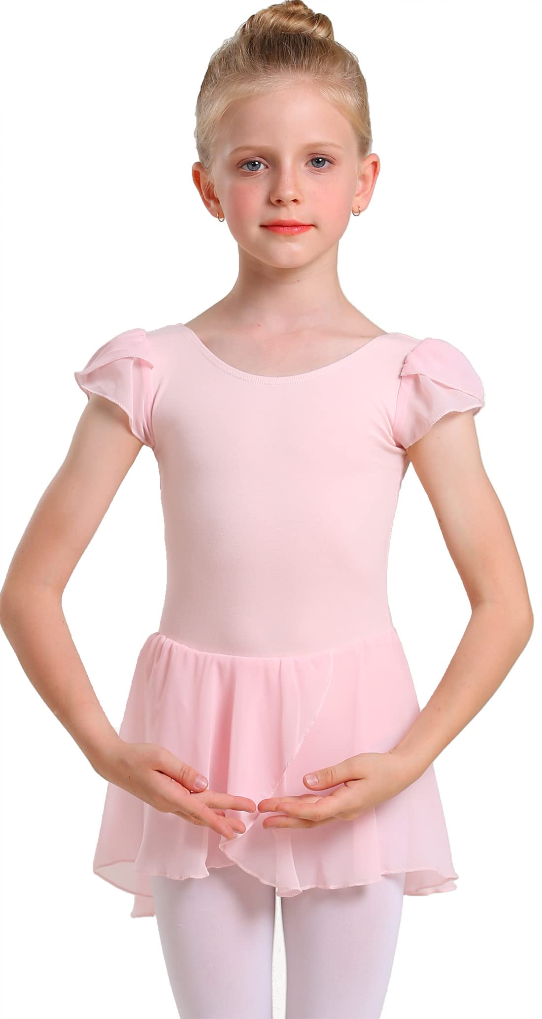BARSDAR Toddler Girls Ballet Leotards with Skirt Classic Short Sleeve Dance Gymnastic Ballerina Outfit Dress BARSDAR Toddler Girls Ballet Leotards with Skirt Classic Short Sleeve Dance Gymnastic Ballerina Outfit Dress