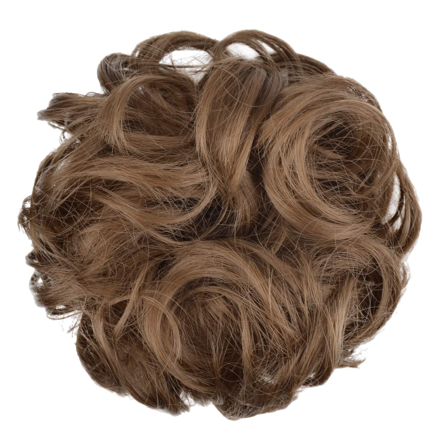 BARSDAR Hairpiece Hair Rubber Scrunchies Hair Bun Extensions for Women ...